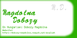 magdolna dobozy business card